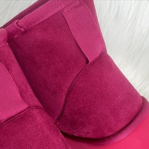 Cape Robbin Robbin Girl Pink Nomel Plush Platform Winter Ankle Boots Bootie - Picture 8 of 10